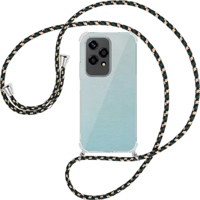 Produktbild von Handykette Backcover-Schutzhülle mit Band (Metall silberfarben) für Honor 200 Lite - camouflage