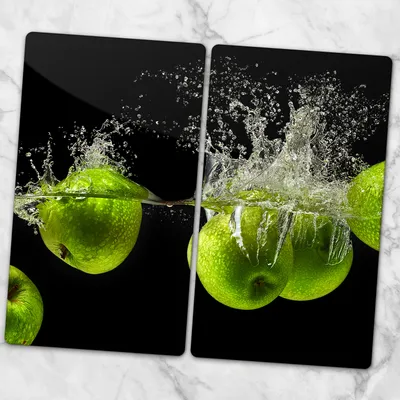 Produktbild von Glas-Herdabdeckplatten Glaskeramikkochfeld-Abdeckung Spritzschutz Glas 2x30x52 cm - Farbige Früchte