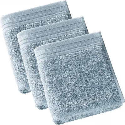 Produktbild von gästehandtücher 50 x 30 cm Baumwolle blau 3 Stück