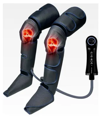 Produktbild von Beinmassagegerät mit Wärme, Kniemassagegerät und Wadenmassagegerät mit Luftkompression, Massagestiefel für Schmerzen und Durchblutung, 3 Modi & 5 Intensitäten, Geschenkidee für Eltern