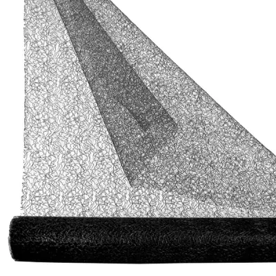 Produktbild von 1 Rolle CRAQUELEE, Dekostoff, Tischläufer 40cm/10m Schwarz