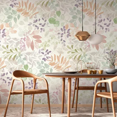Immagine prodotto di Vliestapete Blumentapete Creme Grün 396931 Aquarell Dreams