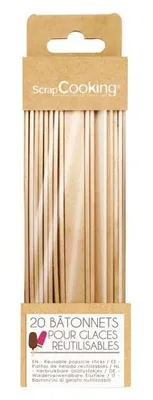 Image de Batonnets De Glaces En Bois X20 - Carambelle Sarl - Scrapcooking