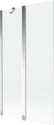 Zdjęcie produktu dla Mexen Mist parawan nawannowy 2-skrzydłowy 100 x 150 cm, transparent, chrom - 8A9-100-011-01-00