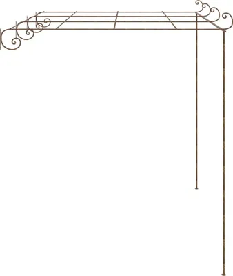 Image de vidaXL Arc de roses de jardin brun antique 4x3x2,5 m fer