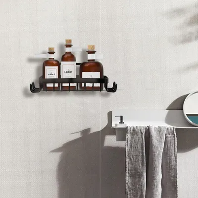 Produktbild von Seifenhalter für die Dusche - Edelstahl Seifenschale mit Rasiererhalter und ohne Bohren - Wasserdichte Seifenlagerung für das Badezimmer