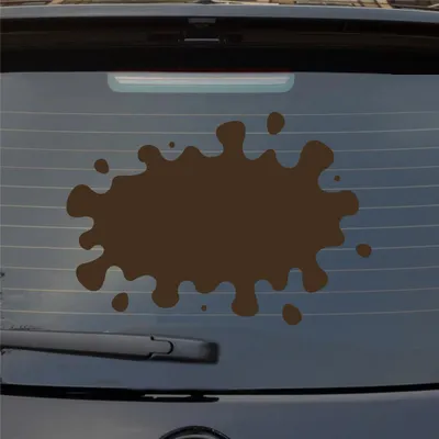 Produktbild von Heckscheibenaufkleber Farbkleks Splash Auto-Aufkleber 55x38 cm Braun Auto Aufkleber Sticker