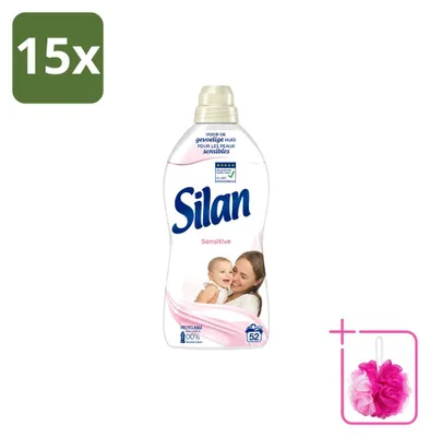 Produktbild von 15 x Silan Sensitive Weichspüler - 1144 ml - Sparpackung - 15 Stücke