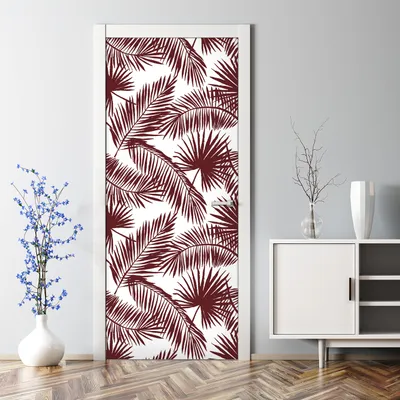 Produktbild von Dekorative Türposter Klebefolie selbstklebend Wandaufkleber Exotisch Palmblätter 85 x 200 cm
