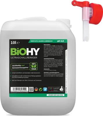 Produktbild von BiOHY Ultraschallreiniger + Auslaufhahn, Ultraschallreiniger Konzentrat, 10 l