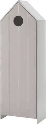 Produktbild von Vipack CASAMI Schrank mit 1 Tür pink, Rillenprofil senkrecht, Ausführung MDF lackiert Korpus Weiß / Front Pink / Rillenprofil senkrecht