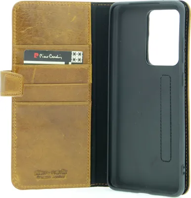 Zdjęcie produktu dla Etui typu „book” Pierre Cardin do telefonu Samsung Galaxy S20 Ultra w kolorze brązowym – prawdziwa skóra