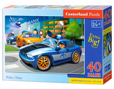 Obrázek produktu pro CASTORLAND puzzle 40 MAXI dílků - Policejní honička