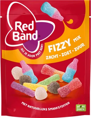 Obrázok produktu pre Red Band Candy Mix – vrecúška s šumivými cukrovinkami (10 x 215 g)
