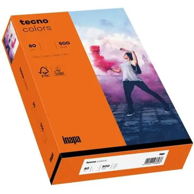 Image de tecno 88324444 tecno Kopierpapier colours intensivorange DIN A3 80 g/qm 500 Blatt