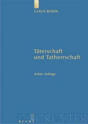 Produktbild von Täterschaft und Tatherrschaft