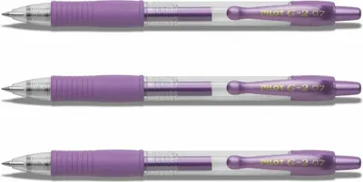 Produktbild von Pilot G2-07 Gelschreiber Metallicviolett - 3er-Set