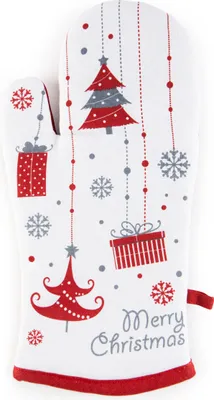 Image de Excelsa Gant de four Merry Christmas Coton 32Xh2X18 Cm Coloré