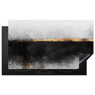 Produktbild von KitchenYeah© Herdabdeckplatte Gold - Abstrakt - Luxus , 91x52cm, Küche Deko, Glaskeramikkochfeld Herdabdeckung, Abdeckplatte fùr Kochfeld