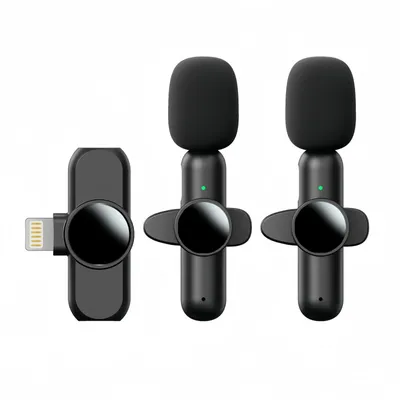 Produktbild von AIORBER Mini Drahtloser Lavalier Mikrofon mit Type-C und Apple Adapter, Rauschunterdrückung, Perfekt für Live-Streaming, Aufnahme und Vlogging
