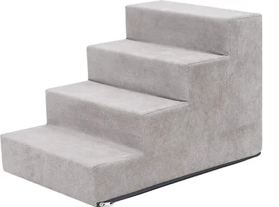 Obrázek produktu pro PillowPrim Schody pro domácí mazlíčky Pomůcka pro vstup Menší schody pro psy Rampa Schody pro kočky 4 schody Velký jasan Výška 40 cm
