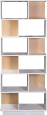 Obrázok produktu pre Rebecca Mobili Silene regál 180x70x29,5 drevotrieska biela svetlohnedá moderná