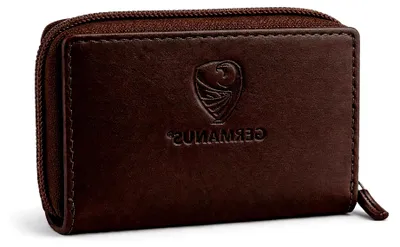 Produktbild von Brieftasche Kreditkartenetui Zip - Leder (Dunkelbraun)