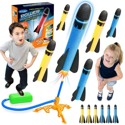 Produktbild von Spielzeug ab 3-12 Jahre Junge Outdoor Spiele für Kinder Spielzeug Ostergeschenke Kinder Mädchen Junge 4-12 Jahre Gartenspielzeug Draußen Spiele 6 Raketen