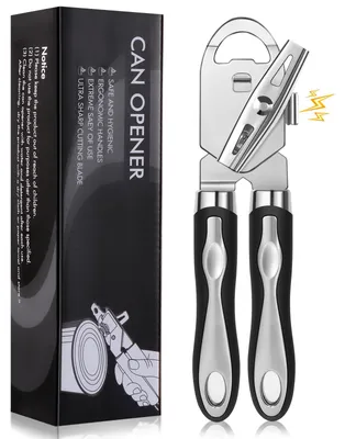 3-in-1 Handdosenöffner, multifunktionaler Flaschenöffner, schwarz