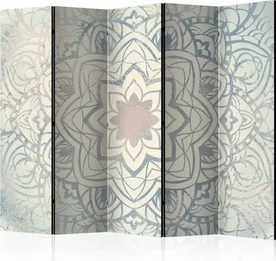 Immagine prodotto di Novità! Schermo pieghevole decorativo Divisorio per ambienti Schermo pieghevole fotografico parete spagnola XXL Ornamento mandala 225x172 cm f-A-0486-z-c