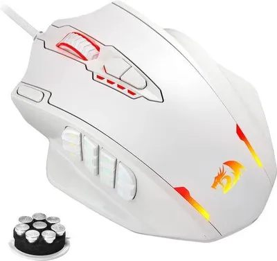 Image de Souris de type clavier gaming - Souris gaming rétroéclairée par LED - 18 boutons programmables - Souris USB