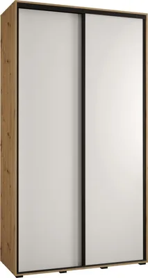 Produktbild von MEBLE KRYSPOL Davos 1 Schrank, zwei Türen - 235,2x140x45 cm - Artisan Weiß Schwarz
