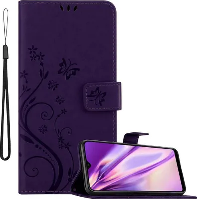 Immagine prodotto di Cadorabo cover per Samsung Galaxy A10 / M10 cover protettiva in viola cover protettiva custodia telefono cellulare custodia fiori custodia fiori
