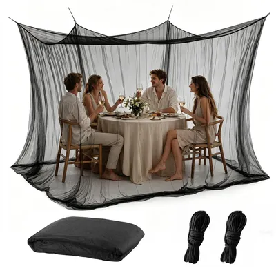 Image de Elzusha - Moustiquaire d'extérieur XXL, 300x300x250 cm, protection contre les insectes pour jardin et camping
