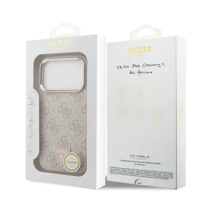Obrázok produktu pre Puzdro Guess 4G Triangle Logo Magsafe pre Iphone 17 Pro - ružové a zlaté