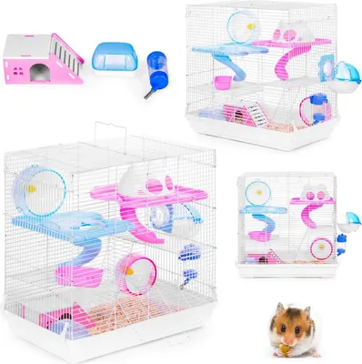 Produktbild von Käfig für Hamster, Meerschweinchen, Nagetiere, komplette Ausstattung