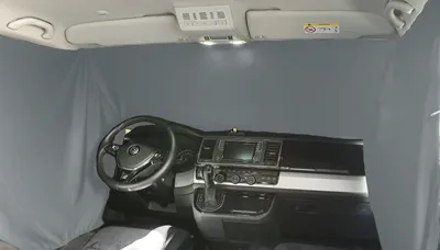 Produktbild von Frontscheiben-Gardine blickdicht für VW T5 T6 T6.1 Multivan (Blackout)