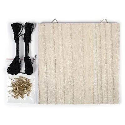 Produktbild von Set Schnurkunst - Holztafel DIY 22 x 22 cm