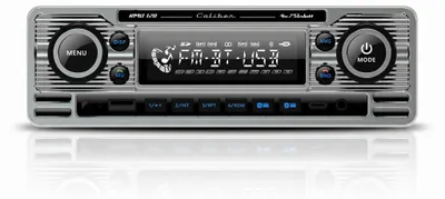 Productafbeelding van Retro autoradio met Bluetooth, USB en FM, 1 DIN formaat