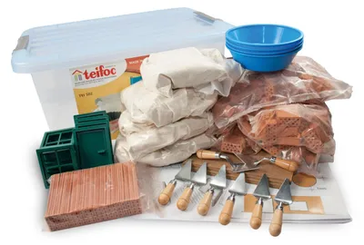 Zdjęcie produktu dla Stavebnice Teifoc School Set 320ks v plastovém boxu s úchyty 39x19x29cm