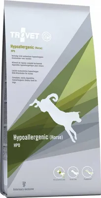 A bag of Trovet Hypoallergenic dog food.
