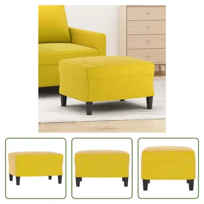 Obrázek produktu pro The Living Store Podnožka Yellow 60x50x41 cm Velvet