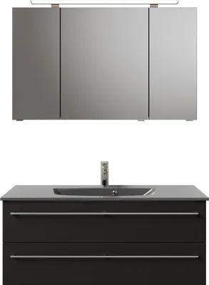 Produktbild von PELIPAL Serie 6025 SET-045-110 Block bestehend aus: Waschtisch, Waschtischunterschrank, Spiegelschrank  / 117cm