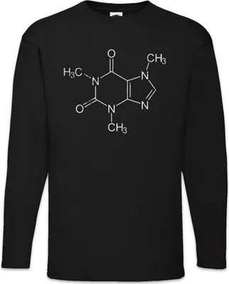 Produktbild von Urban Backwoods Caffeine Molecule, Langarm T-Shirt, Farbe: Schwarz, Größe: L