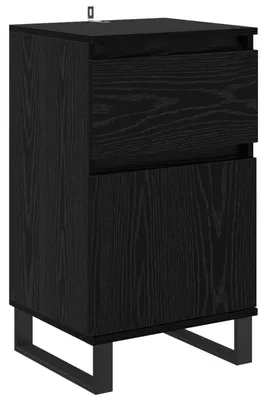 Image de vidaXL Sideboard noir imitation chêne 35 x 40 x 70 cm Bois composite