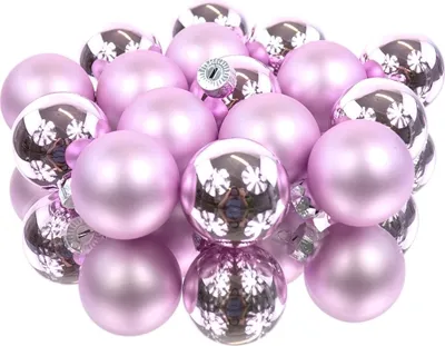 Produktbild von Decoris® Mini-Weihnachtskugeln Lilac Breeze helllila Ø 3,5 cm 16er Pack - Glas