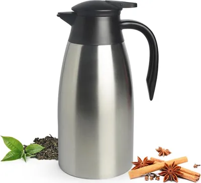 Produktbild von Thermoskanne 2L Edelstahl Isolierkanne Kaffeekanne Thermosflasche Teekanne