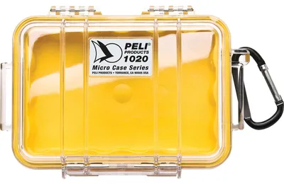 Productafbeelding van Peli 1020 Micro Case, aktentas/klassiek model, zwart, blauw, rood, transparant, geel, polycarbonaat, 12,1 cm, 5,4 cm, 17,3 cm