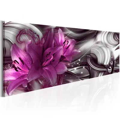Produktbild von Modernes Wandbild b-A-0277-b-d (135x45) - 1 Teilig Bilder Fotografie auf Leinwand Foto Bild Dekoration Wand Bilder Kunstdruck ABSTRAKT BLUMEN