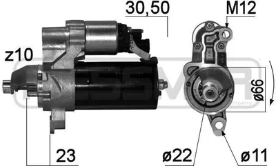 Produktbild von ERA 220848A Starter Anlasser 1,7kW für AUDI A4 Avant (8K5, B8) 12V
